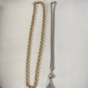 Monet Gold and Silver Necklace Duo